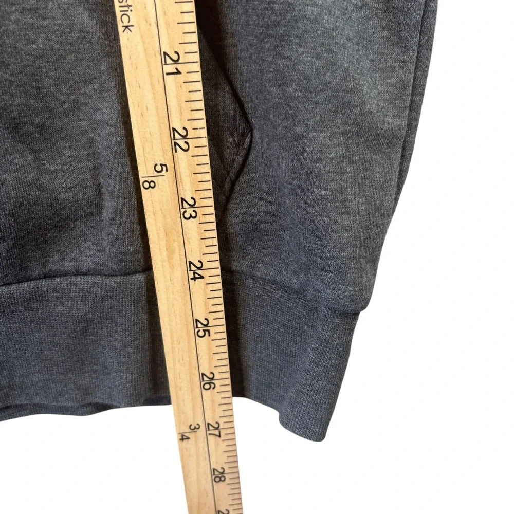 Adidas Hoodie Mens Medium Gray 3-Stripe Logo Pullover Sweatshirt Gorpcore Gym